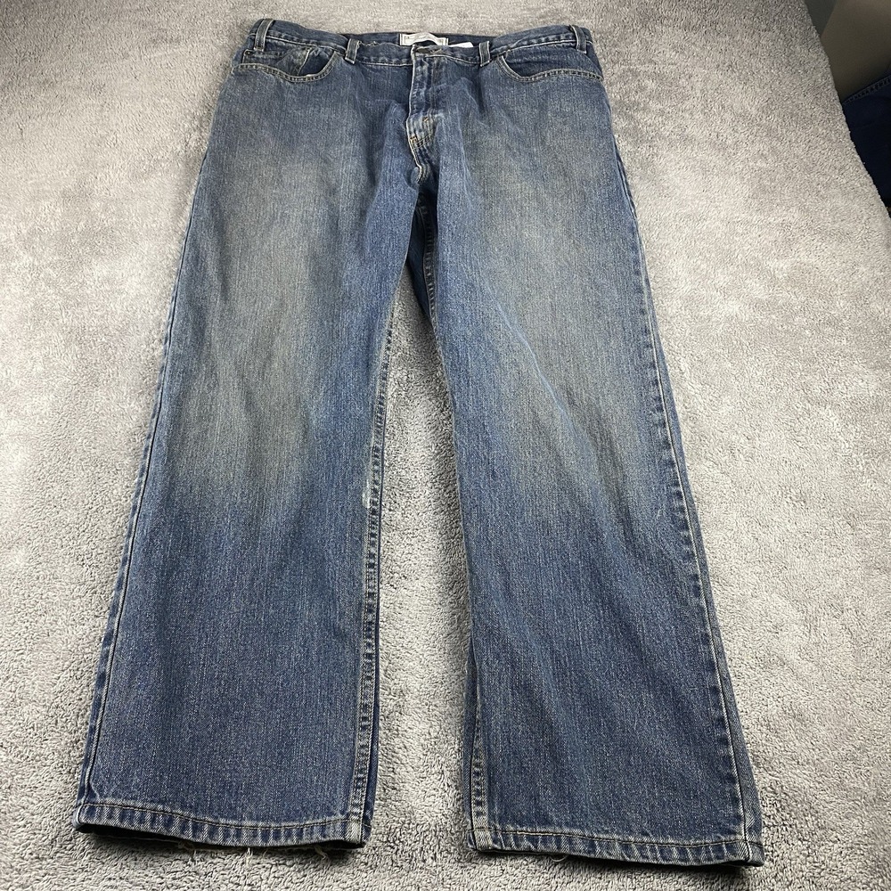 Levi Strauss Straight Fit Jeans Mens 38x30 Blue Medium‎ Wash Mid Rise